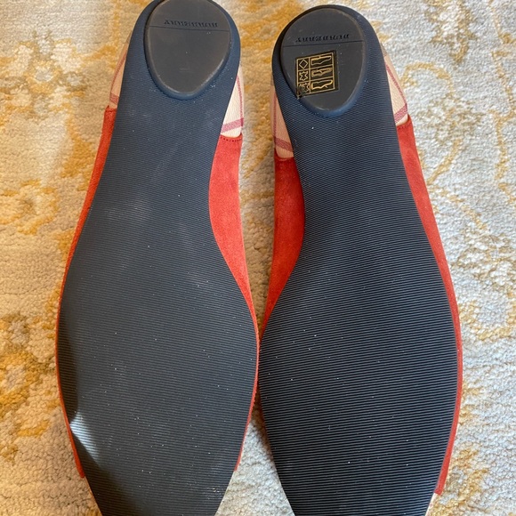 Burberry Red and Checkered Flats